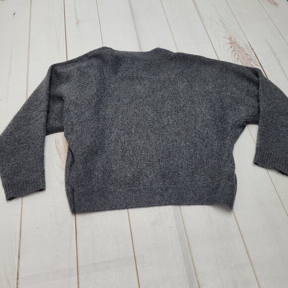 Anthropologie Rhea cropped gray cardigan cocoon sweater - Picture 7 of 10